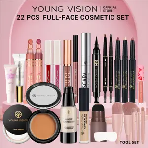Young Vision 22 Counts Full Face Makeup Set, Makeup Combo, Cosmetics Kits, Foundation, Eye and Lip Tools Complete Beauty Kit, Makeup Gift Set