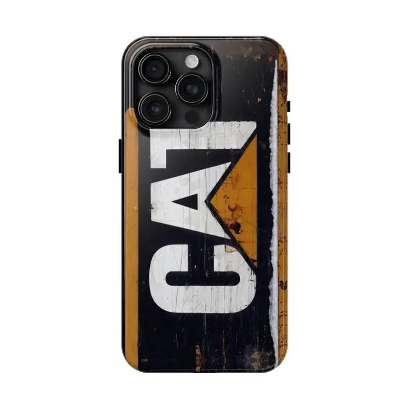 Caterpillar Vintage Tough Phone Case Heavy Duty Shockproof Protective Cover for iPhone 17 16 15 14 13 12 11 Pro Max Plus