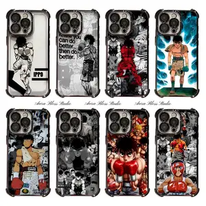 Anime Hajime no Ippo Makunouchi Ippo Phone Cases For iPhone 17 Promax Air 16 15 14 Pro Max Plus 13 12 11 Black Transparent Electroplate TPU Shockproof Protective Cover Gifts For Birthday Valentine Christmas Thanksgiving Halloween