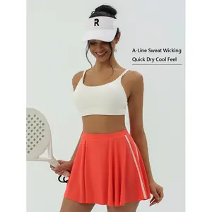 CILD Women's Mini Skorts Skirts A-Line Flex Stretchy Tennis Pockets Dress With Hidden Built-In Shorts Contrast Sweat-Wicking Cool Feel Spring Summer For Tennis Sports Athletic Daily Casual Wear Golf