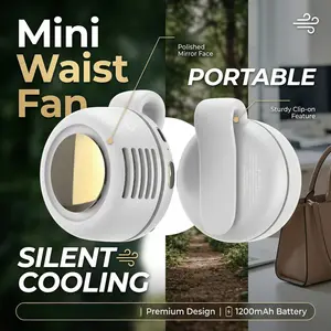 Whirlwind Leafless Fan With Portable Button Design USB Charging Silent Portable Mini Fan For Home And Outdoor Travel