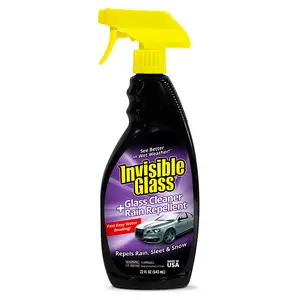 Invisible Glass Premium Glass Cleaner + Rain Repellent 2-in-1 Windshield and Window Spray – Cleans Auto Glass, Repels Rain, Sleet, Snow, Improves Wet Weather Visibility – 22 fl oz