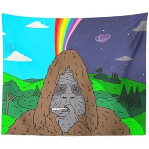 60'' x 40'' The Big Lez Show, Sassy The Sasquatch, Tripper Snipper Tapestry & Wall Hanging for Home Bedroom Living Room College Dorm Decor  Gift Tree Decorative Retro