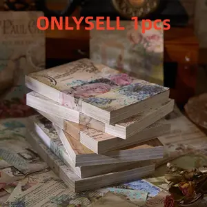 Random Vintage Flower Pattern Graph Paper, 100pcs/pack Scrapbooking & Journaling Paper, DIY Writing Stationery Supplies for Home School Office