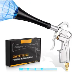 Tornado  Cleaning ,  Dry  Detailing Air  Blower with Replacement Blasting Tube, Brass 1/4 IN NPT Quick Connector, Metal Air Blaster for Air Compressor Attachments