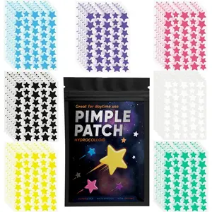 KHAZIX Star Acne Pimple Patches, Colorful Star Collection, Value Bulk Pack, Single Item