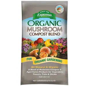 Espoma Natural and Organic Mushroom Garden Compost Blend, 0.75 sq ft