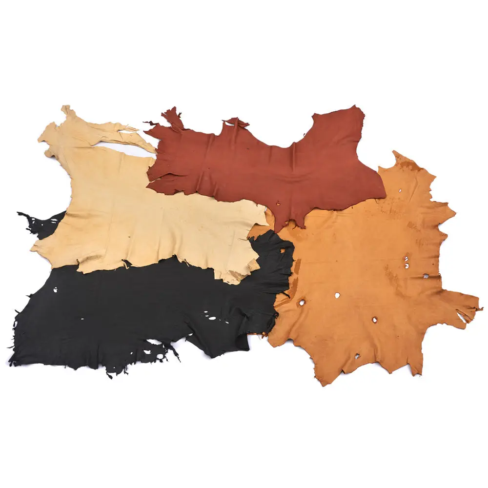 Miscellaneous Assorted Deerskin Leather Hide - 3 oz - B Grade