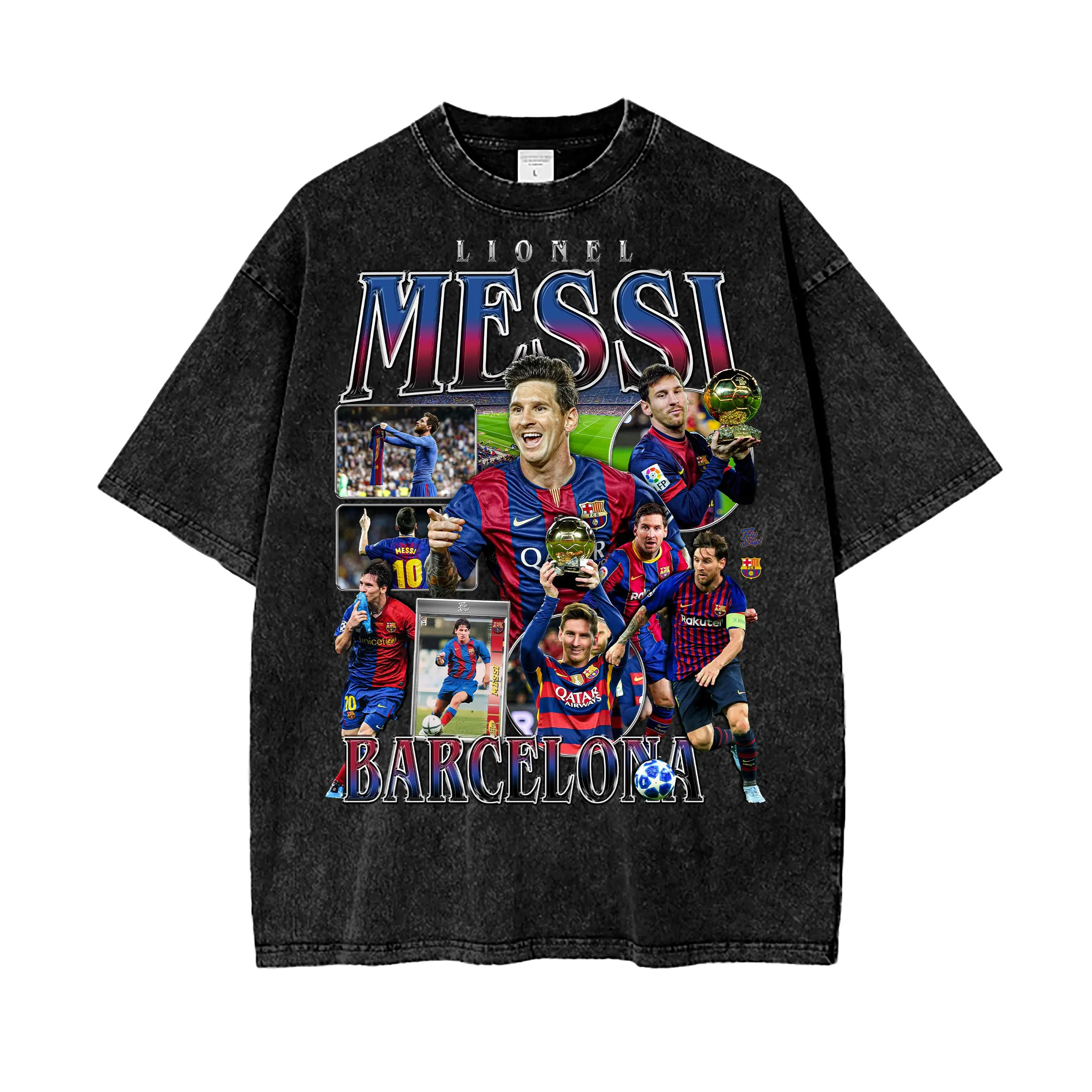 Barcelona Lionel Messi Vintage Graphic Tee