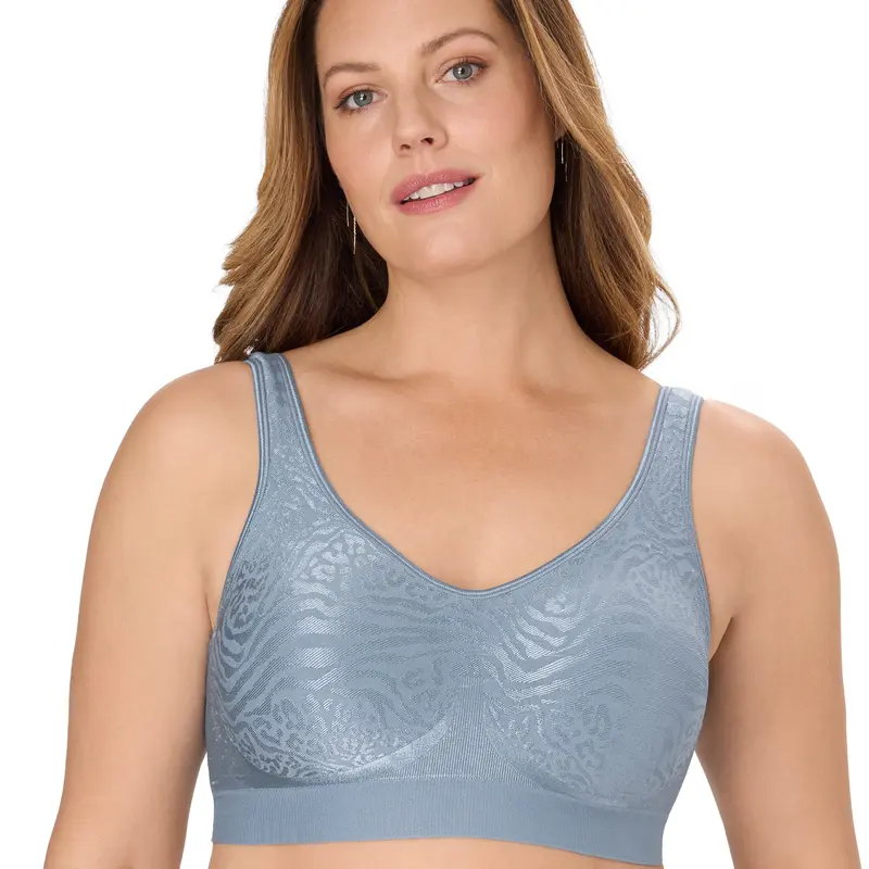 Bali Wireless Bra  Comfort Revolution ComfortFlex Fit Shaping Smoothing Cooling Mixed Animal Print