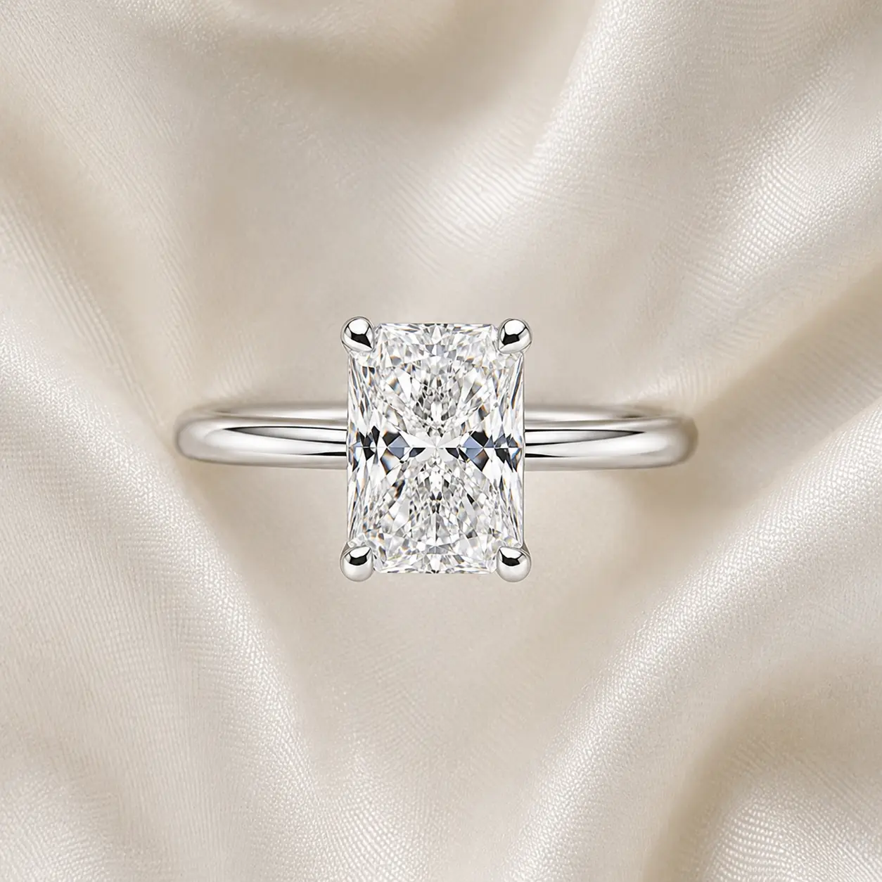 Solitaire Radiant Engagement Ring