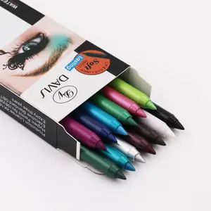 12 PCS Colorful  Eyeliner Pencil Colorful Eye Shadow Pencil Eyebrow Pen Glitter Matte for Women Eye&Lip Liner Professional Eye Makeup，2026 New Colored Metal Pearlescent Eyeliners , Smudge-Proof Colored Gel Liners for Women special gift