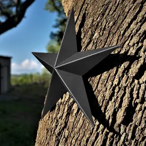 EcoRise Dark Bronze Barn Star – Star Wall Décor, Metal Stars for Outside or Inside, Iron Texas Metal Star Rustic Vintage Western Country Home (22")