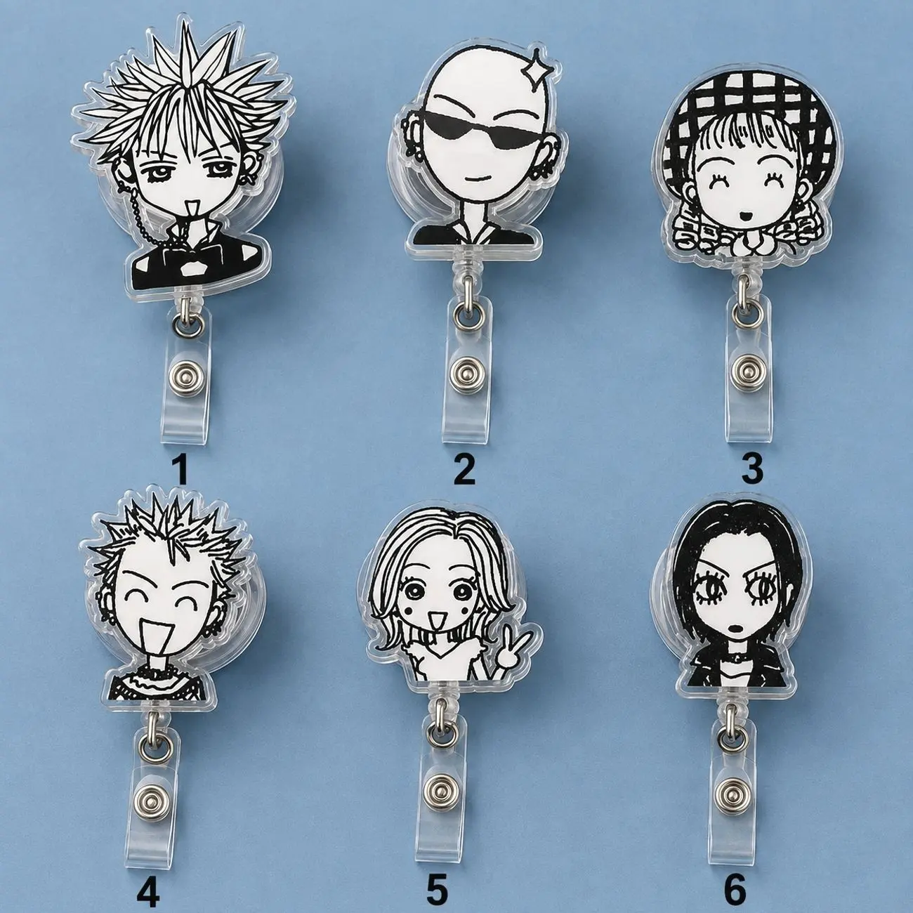 Nana Osaki Hachi Black Stones Blast Anime Manga Acrylic Retractable Badge Reel ID Holder Nurse Teacher