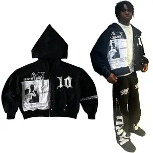 Trendy Hoodiescrafted From Black Cotton Harajukufashionistas Perfect For Streetwear 2025 New Models Springtok Oversized  Hoodie Streetwear  Hoodie