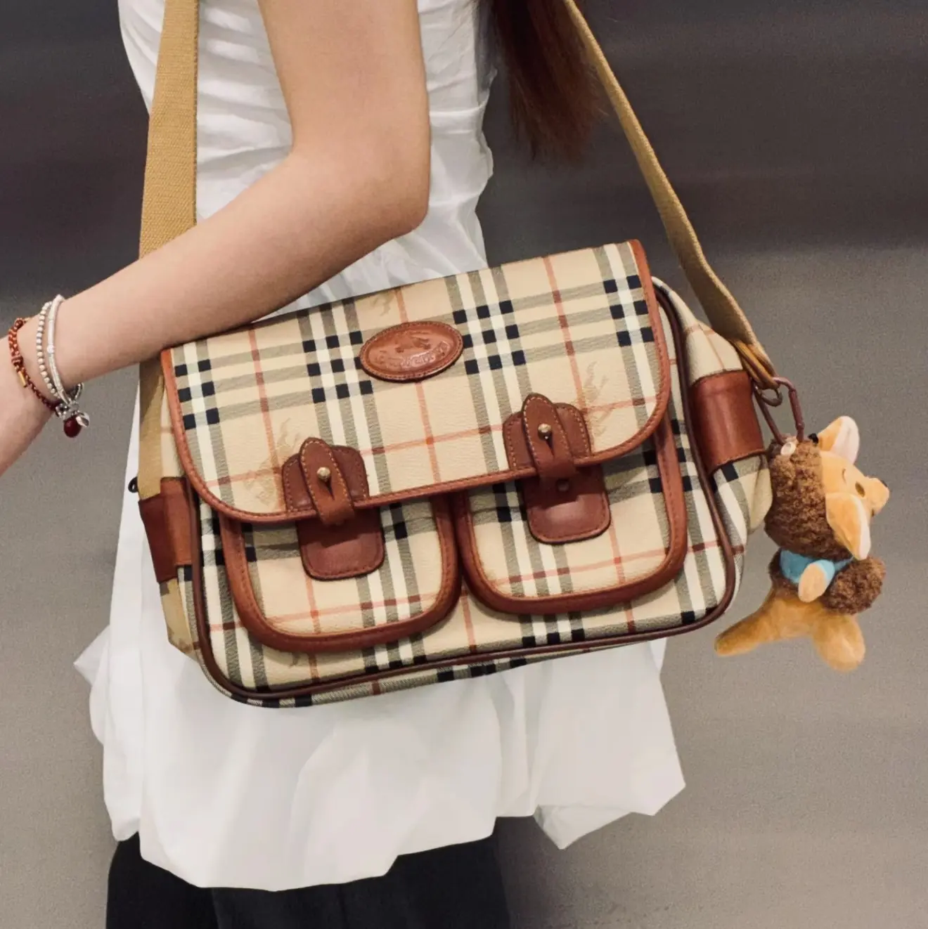 Pre-owned BURBERRY Burberrys Vintage Messenger