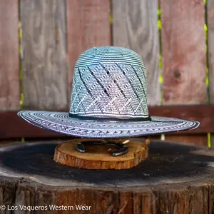 Rodeo King Thunder Straw Hat Regular Crown Black/White