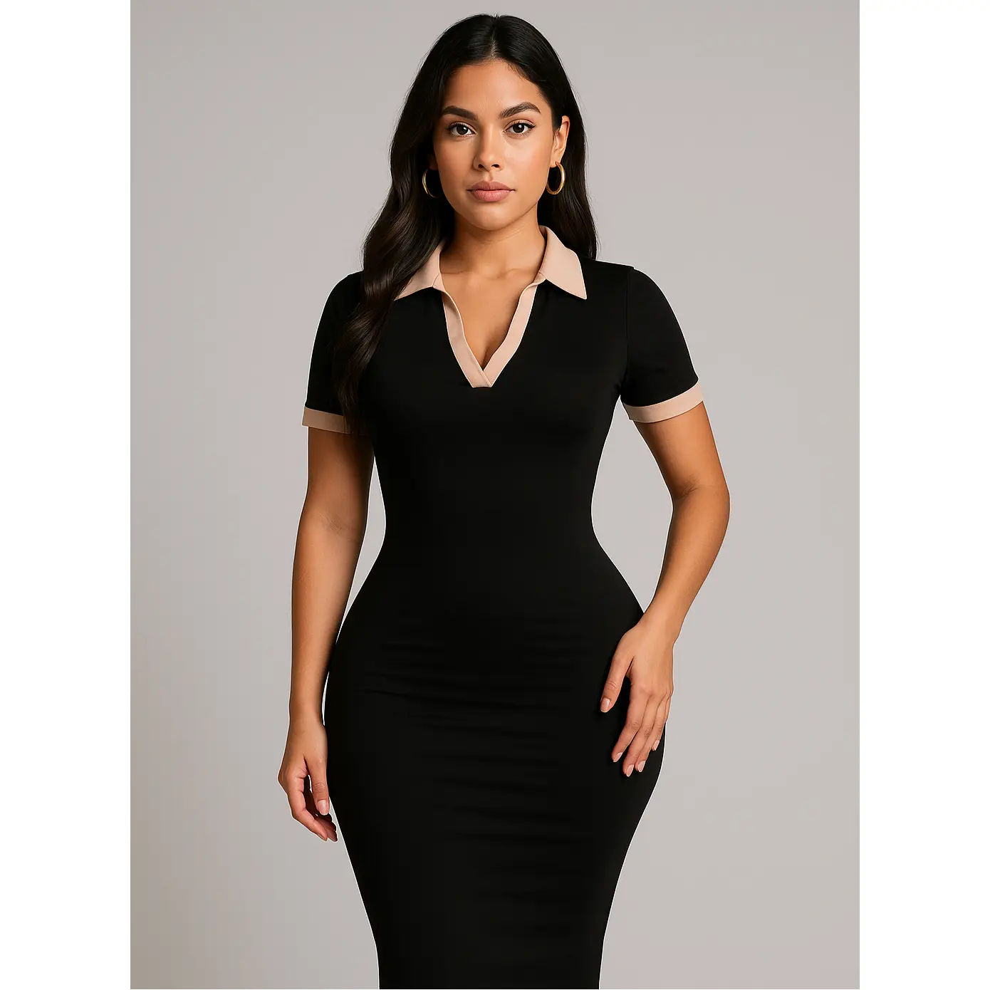 ribbed tank dress Ribbed Tank Pregnancy Dress in Black – Ilouity