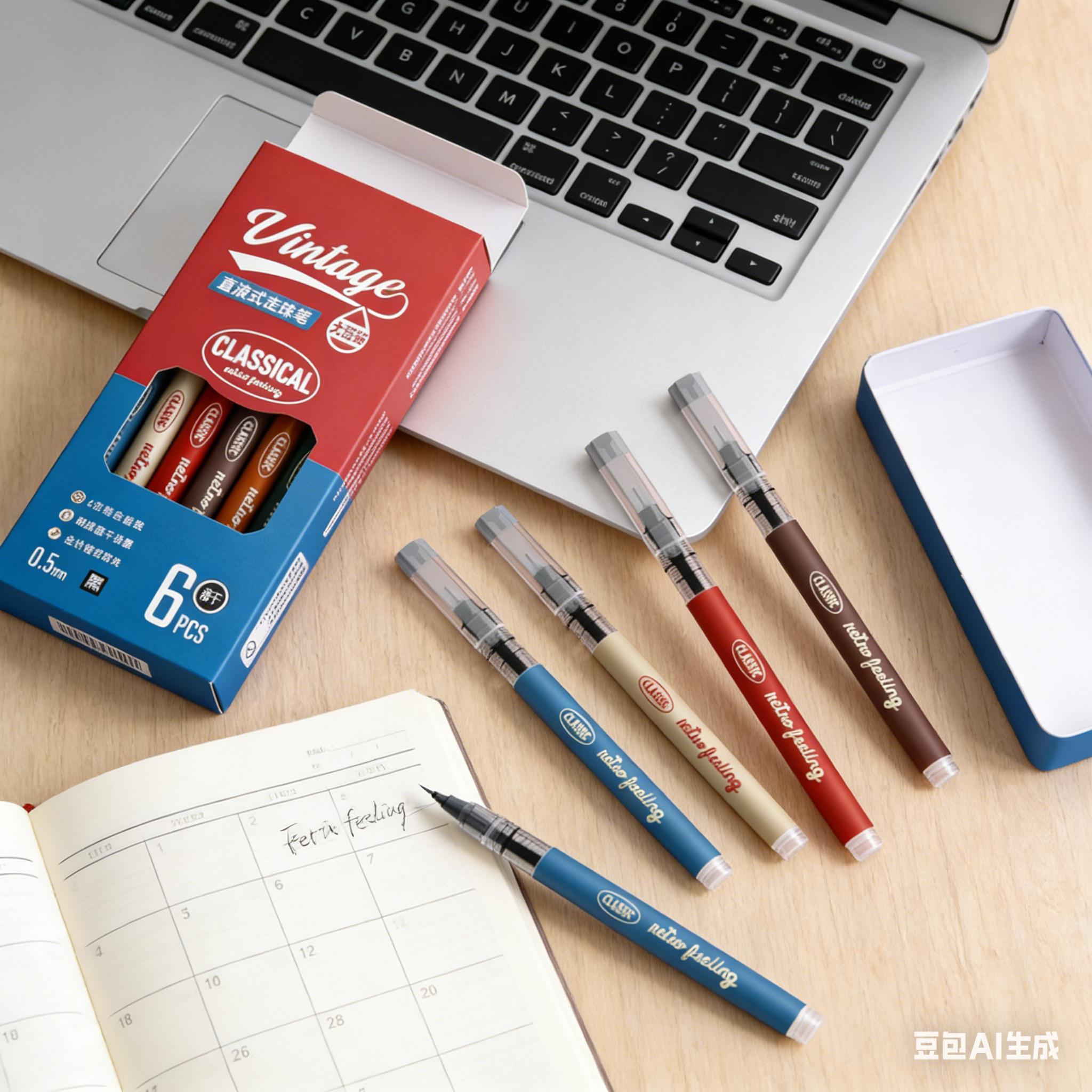 6Pcs Cute Retractable Gel Pens, 0.5mm Fine Point Black Ink Pens with Comfortable Grip, Smooth Writing Gel Pens for Office & School Supplies, Perfect New Year Gifts & Valentine's Day Gifts for Women, Girls, Students & Coworkers