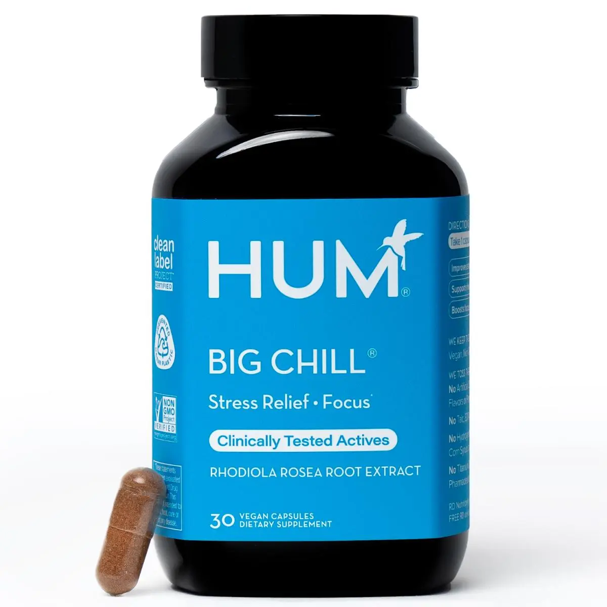 HUM Nutrition Big Chill Calming Support, 60 Capsules HUM Nutrition Big Chill Calming Support, 60 Capsules