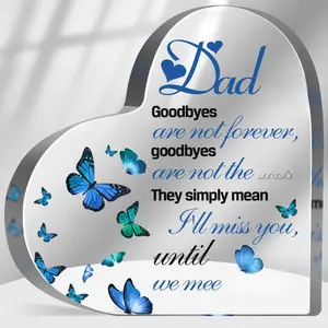 Sympathy Gifts for Loss of Loved One, Memorial Gifts for Loss of Dad, In Memory of Father Plaque, Bereavement Condolences Grief Gifts, Funeral Remembrance Decor Ornament Sign