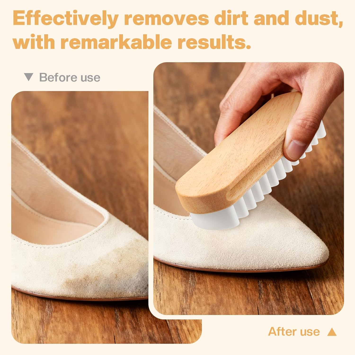 Suede Shoe Cleaning Brush Set 2 PCS – Nubuck Leather Cleaner Brush with Cloth, Crepe Applicator for Shoe Care & Shine