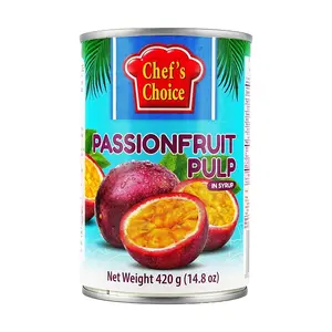 CHEF'S CHOICE Thai Passion Fruit Pulp in Syrup 420g - Ready-to-Use Fruit Ingredient for Drinks & Desserts, Rich Tropical Flavor