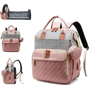 Diaper Bag Backpack with Changing Station, Waterproof Large Capacity, Baby Bag for Mom & Dad, 18 Pockets+USB Port, Foldable Changing Pad, Travel Backpack for Newborn Essentials, Baby Gift
