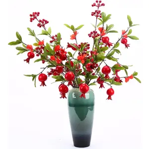 Christmas Artificial Berry Stems -5- Set for Holiday  Decoration, Holiday Wreath Decoration, Autumn Decoration, Desktop Central Decoration