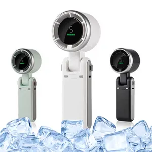 2026 New handheld turbocharged fan rechargeable- 3 IN 1 Turbo Fan, 3 Colour + 5 Gear Wind,4000mAh Battery Operated, 3 IN 1 Hand Fan Rechargeable Portable Rechargeable Pocket Fan, 3 in 1 Foldable & Hanging Neck Fan, Multifunction, Durable, 4000mAh Battery