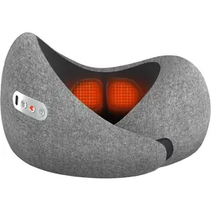 3-in-1 Heated Neck Massager, Ergonomic U-Shaped Memory Foam Travel Pillow for Muscle Recovery, Wireless Portable Cervical Support for Airplane & Office Neck Care