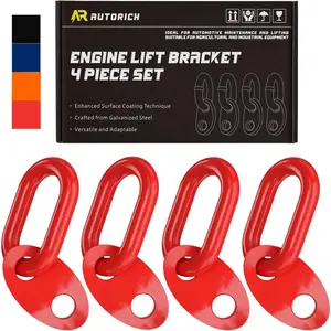 7100 Lifting Bracket Set for Engine 4 Heavy-Duty Engine Lift Bracket 5500 Lb Capacity Engine Support Bar for Lifting Slings and Load Levelers Red