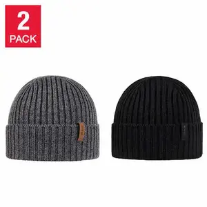 Bula Unisex Merino Wool Blend Beanie, 2-pack Winter