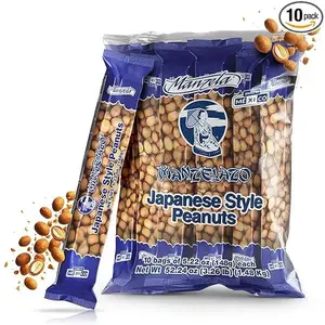 Manzela Japanese Style Coating Peanuts 10 ct | Cacahuates Japoneses Mexican Snack | Crunchy Savory & Sweet Peanuts