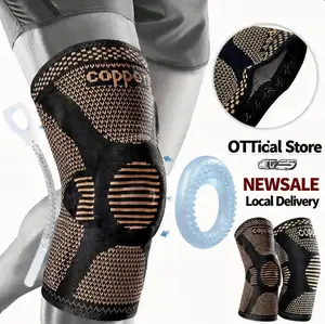 Copper Infused Knee brace Compression Protection Sleeve - Anti-Slip, High Elastic Support for Sports & Daily Use