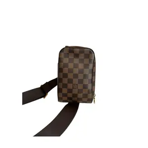 Pre-owned Louis Vuitton canvas Crossbody Bags Damier Ebene Geronimo sling bag 2005