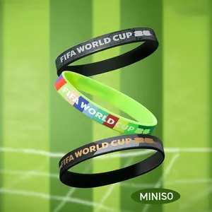 MINISO FIFA World Cup 2026 Series Silicone Wristband Set | Sporty Fan Bracelet Accessories | Official Licensed Football Fan Bracelet Pack, summerwins
