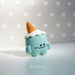 Crochet Pattern of Ice Cream Monster Yeti Amigurumi