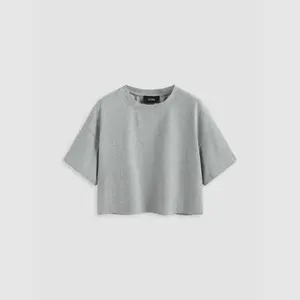Cider Round Neckline Oversized Crop Top Cider Round Neckline Oversized Crop Top