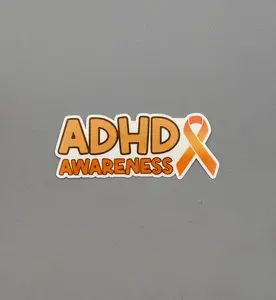 ADHD Awareness with Ribbon Sticker