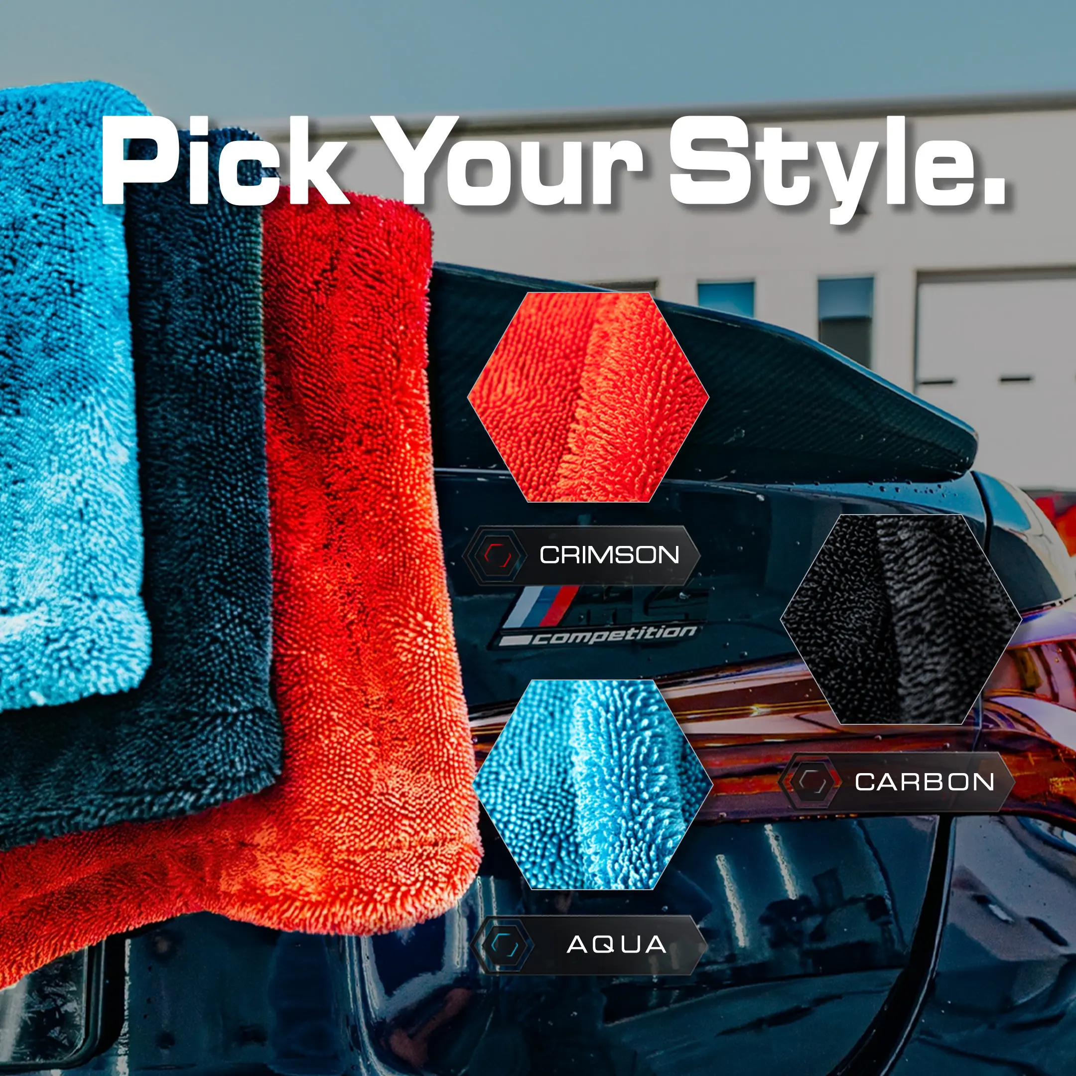 BLACKLINE® TWISTED-LOOP DRYING TOWEL - Ultra-Absorbent Car Drying Towel Made With A Twisted-Loop Microfiber Weave, 1300 GSM Premium Microfiber