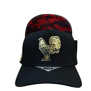 Rooster Hats Black Snapback Baseball Cap Curved Pin Design for Men