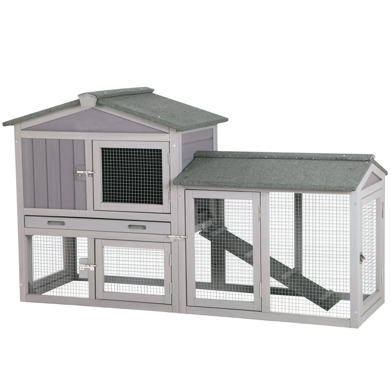 Aivituvin-AIR02 Wooden Chicken Coop - Infinitely Extended Design Chicken Cage Enclosed, Outdoor Poultry Cage, Poultry Hutch for 1-2 Chicks