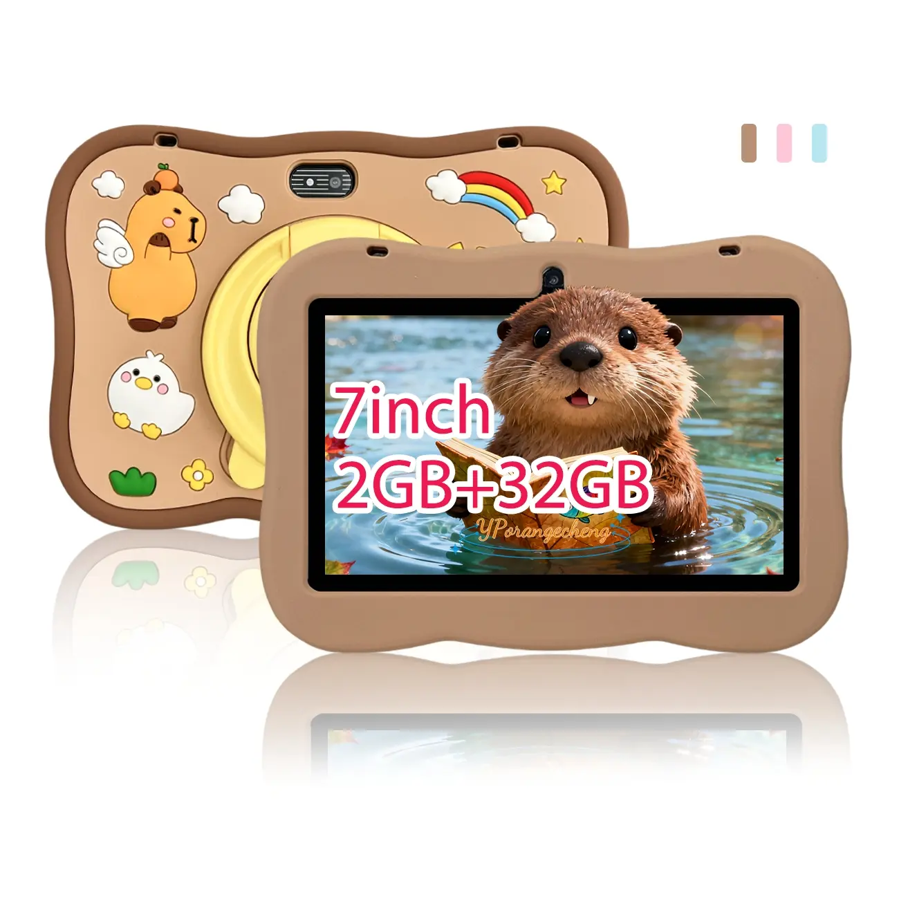 7-inch Learning Tablet with Shockproof Protective Case | 1024x600 HD Display, 2GB+32GB Dual-Band WiFi | Parental Controls and Educational Apps | Christmas and Halloween Gift for Birthdays
