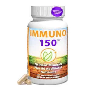 Plant-Based Daily Immune Support Supplement with 70 Plant Minerals, Essential Vitamins, Omega 3-6-9 & CoQ10 | 150 Vegetable Capsules
