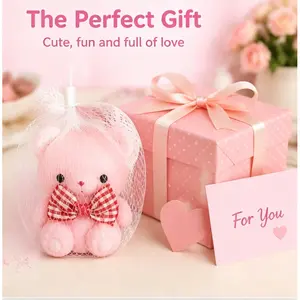 Viral Pink Bear Mesh Squishy Fidget Toy - Satisfying Squeeze Net Stress Ball for ASMR & Anxiety Relief