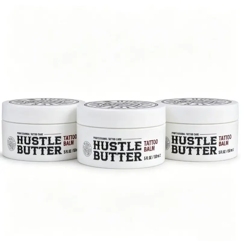 【Buy 1 Get 2 Free】Hustle Butter 5oz Tattoo Balm - Moisture-Rich, Hydrating Skincare for Healing & Aftercare, Rejuvenates Skin