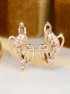 Unique Flower Decor Earrings Clip Earrings Statement Earrings for Women & Girls Holiday Party Engagement, Perfect for Daily Wear Jewlry Accessories Anniversary Mother's Day Gift