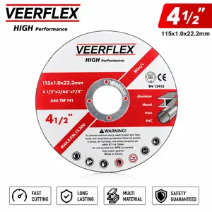 VEERFLEX 4.5" Thin Cutting Wheel - Fast Clean Cut for Metal, Inox, Aluminum & PVC, 115x1.0mm fathersdaygift