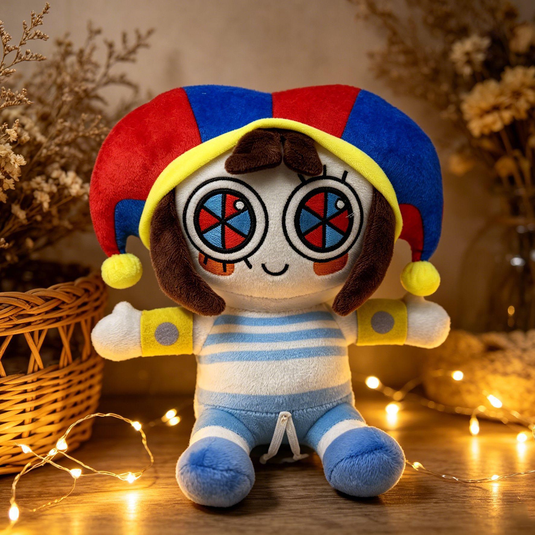 The Amazing Digital Circus Pomni Plush Toy, Soft Stuffed Pomni Plushie Doll, Cute Cartoon Character Collectible Plush for Kids & Fans